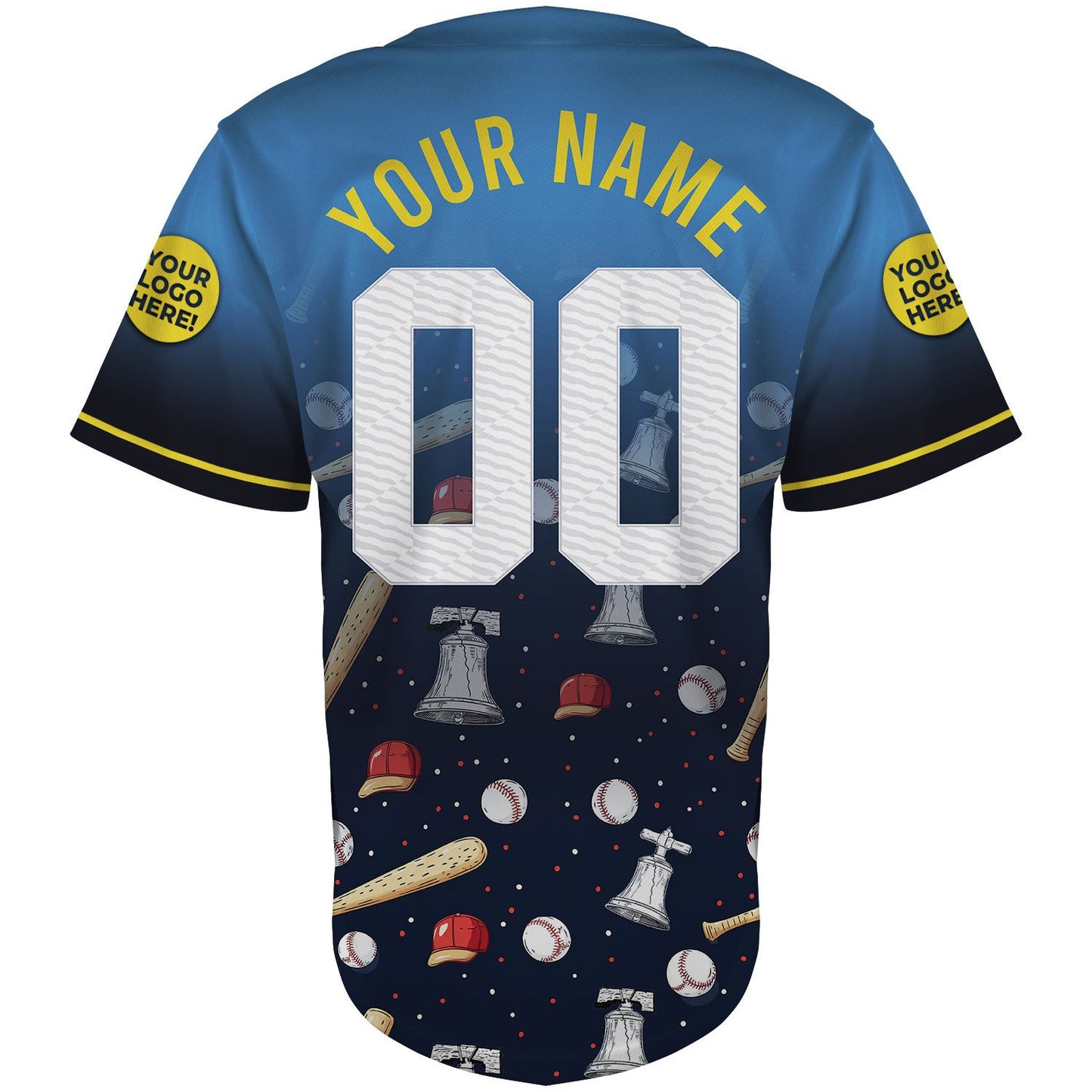 Philadelphia Baseball Funny Pattern Custom Name Baseball Jerseys For Men & Women