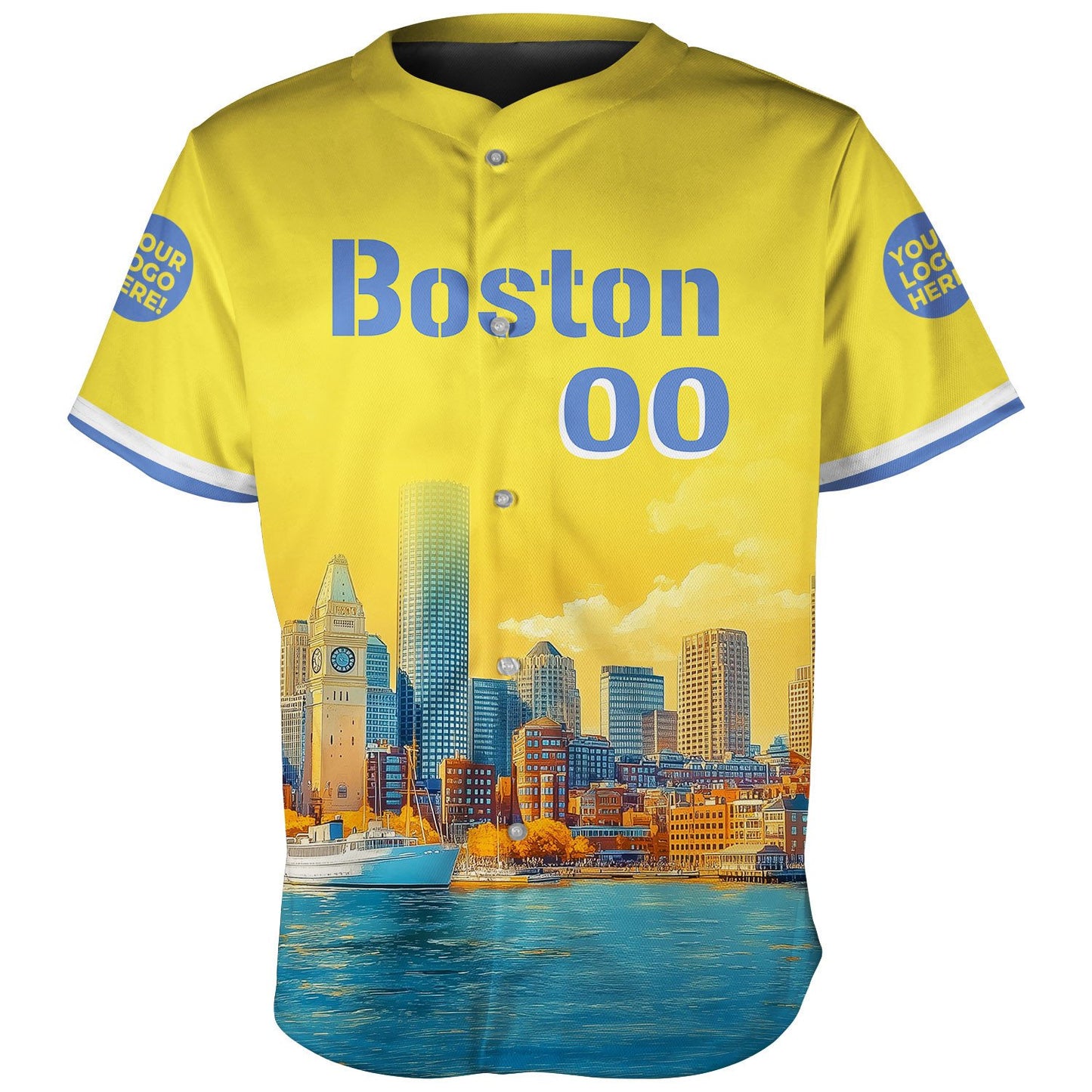 Boston Harbor House Tower Custom Name Baseball Jerseys For Men & Women