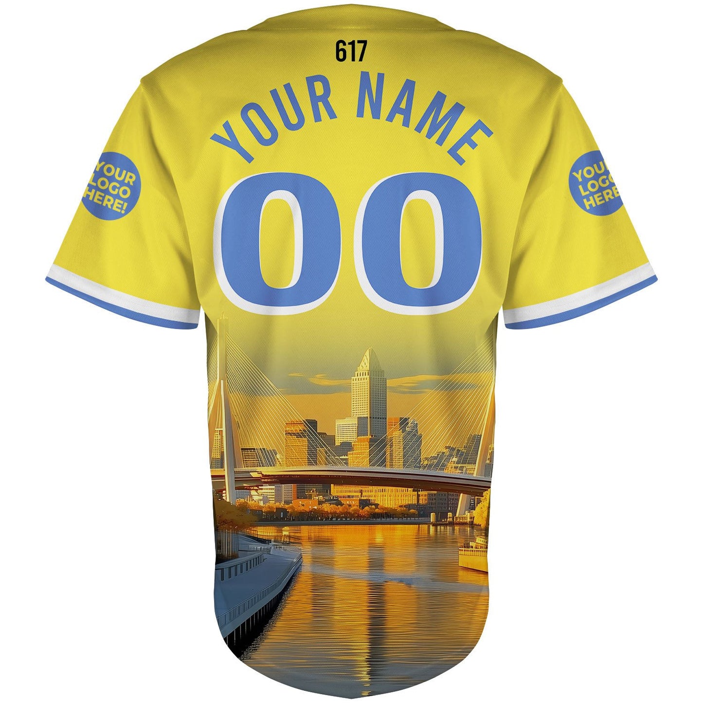 Boston Zakim Bridge Skyline Custom Name Baseball Jerseys For Men & Women