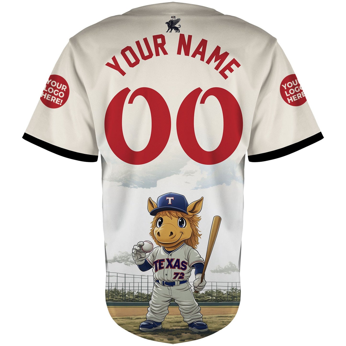 Texas Mascot Player Custom Name Baseball Jerseys For Men & Women