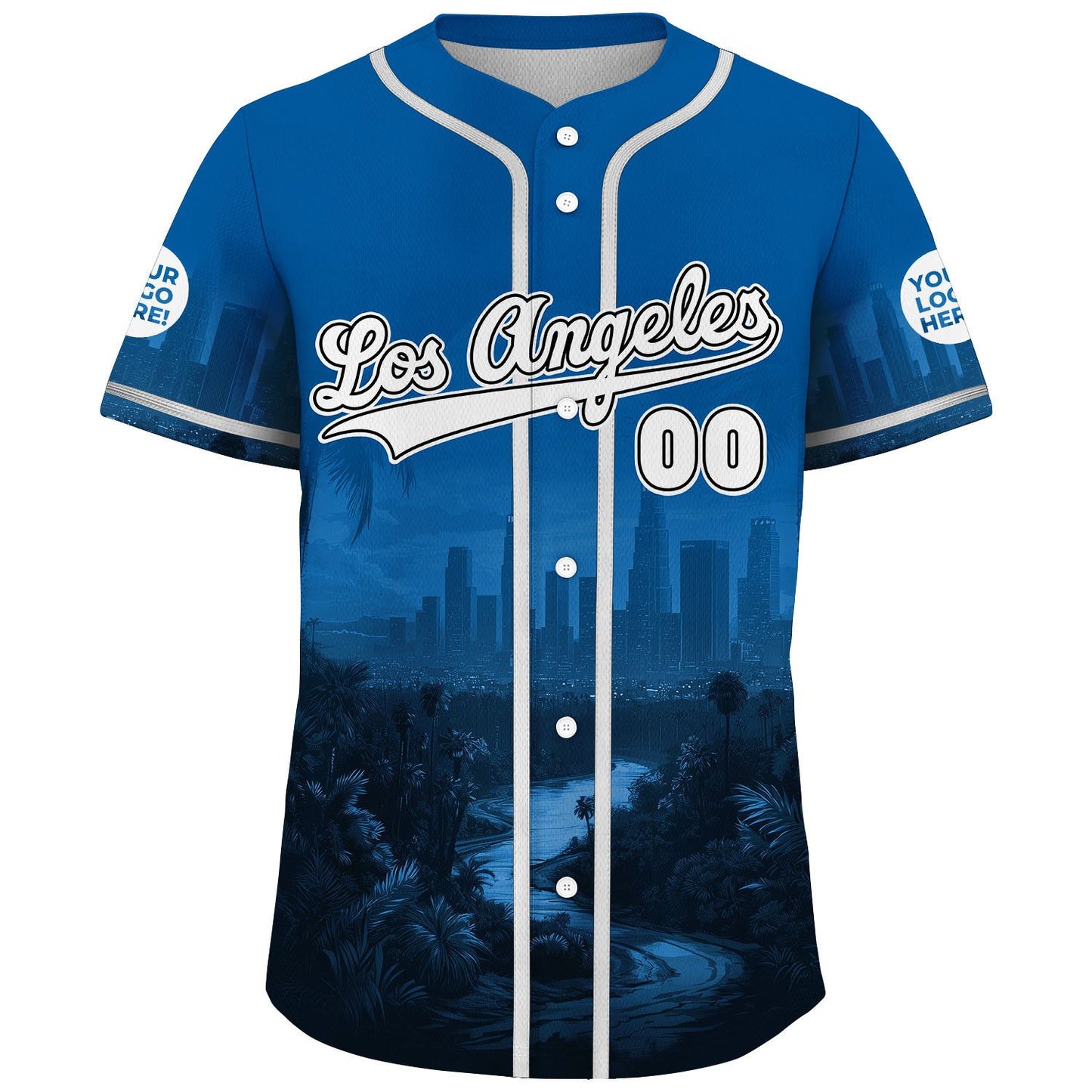 Silver Dodger Blue Los Angeles California City Black Night Custom Name Baseball Jerseys For Men & Women