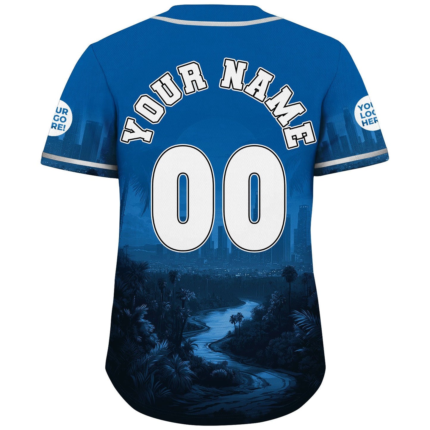Silver Dodger Blue Los Angeles California City Black Night Custom Name Baseball Jerseys For Men & Women