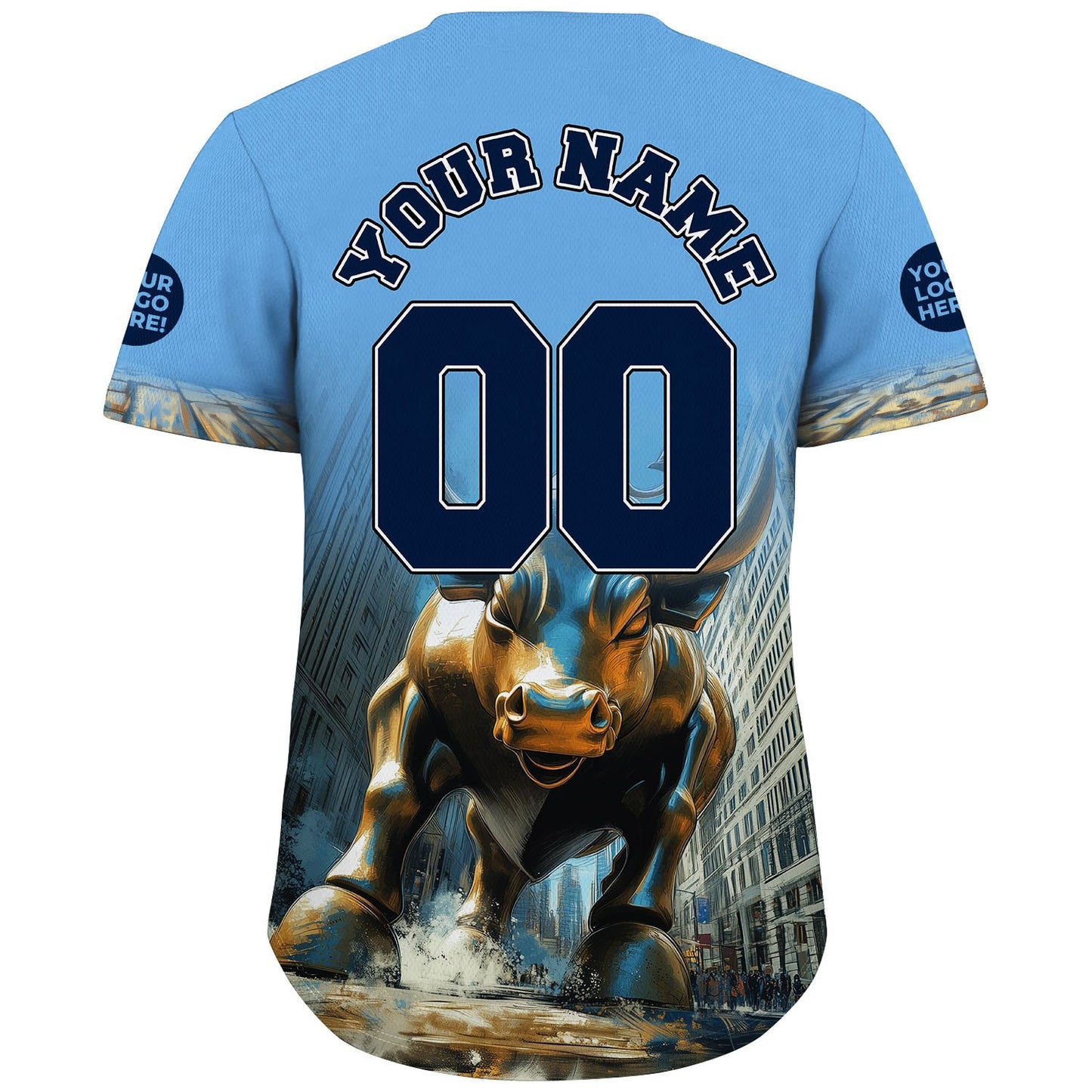 Obsidian Blue Sky Blue New York Fierce Copper Buffalo In City Road Custom Name Baseball Jerseys For Men & Women