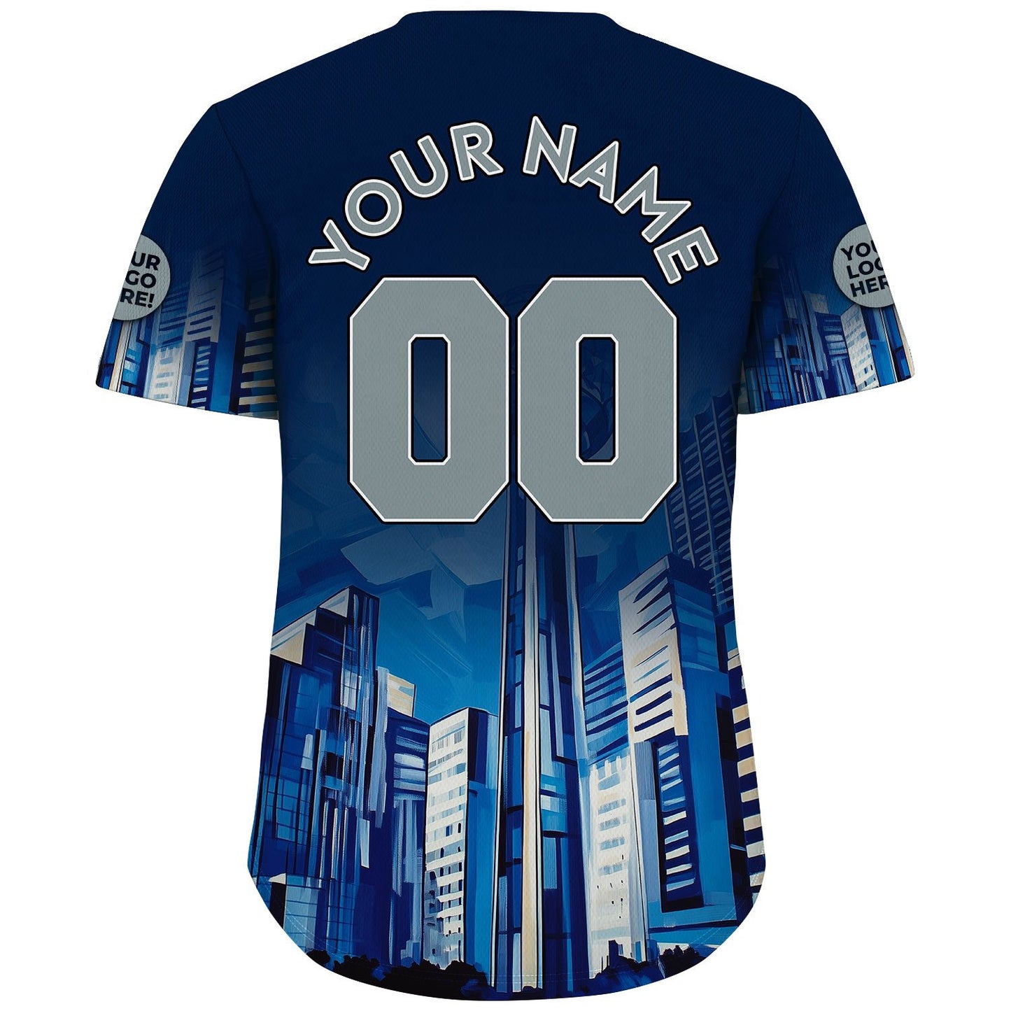 Silver Navy Dallas Texas Dallas Reunion Tower City In Mist Custom Name Baseball Jerseys For Men & Women