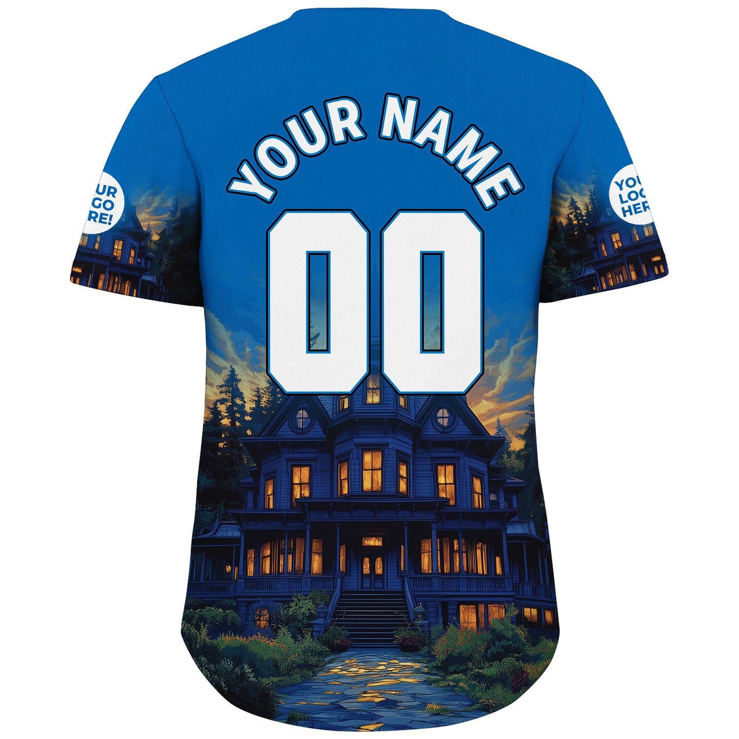 White Blue San Jose Winchester Mystery House Start Of Night Custom Name Baseball Jerseys For Men & Women