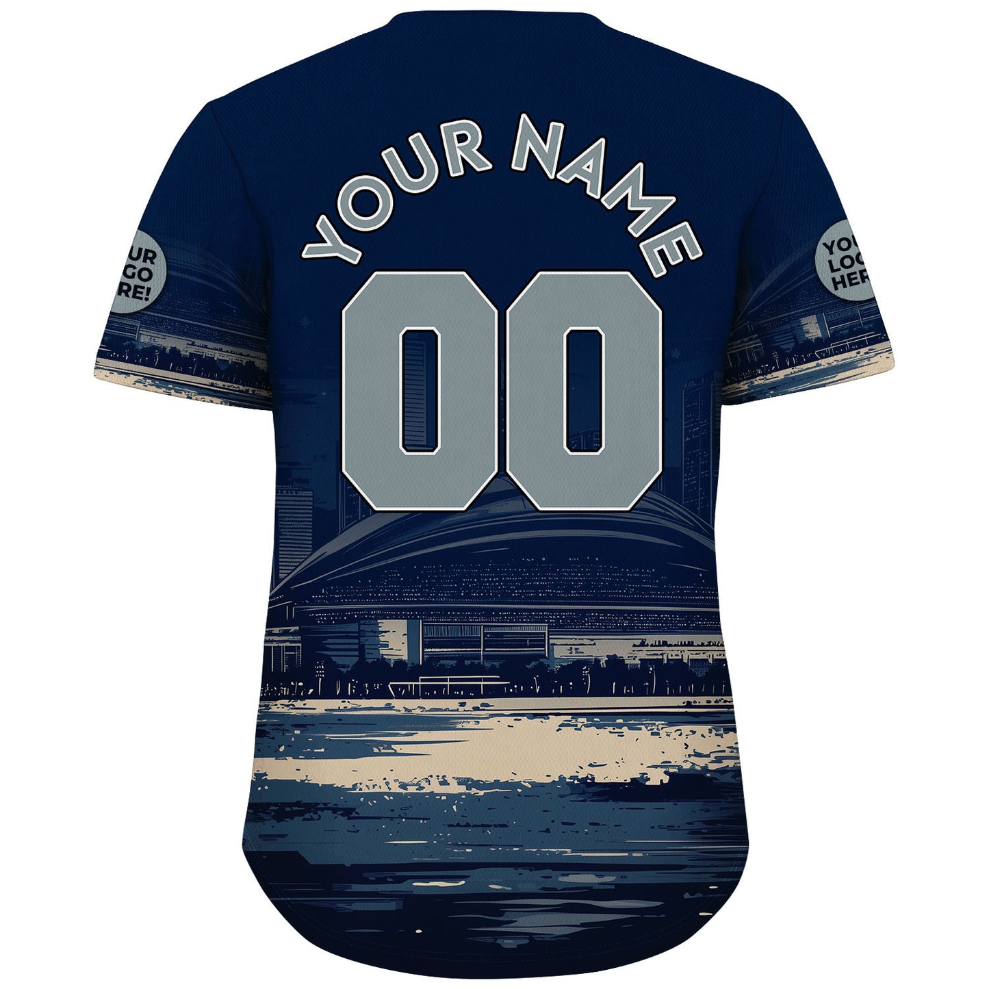 Silver Navy Dallas Texas AT&T Stadium Custom Name Baseball Jerseys For Men & Women