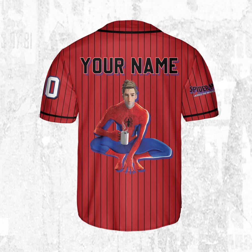 Personalize Spider Man Across The Spider-Verse Peter Parker, Superhero Jersey Team, Spider-Man Baseball Team, Disney Baseball Jersey