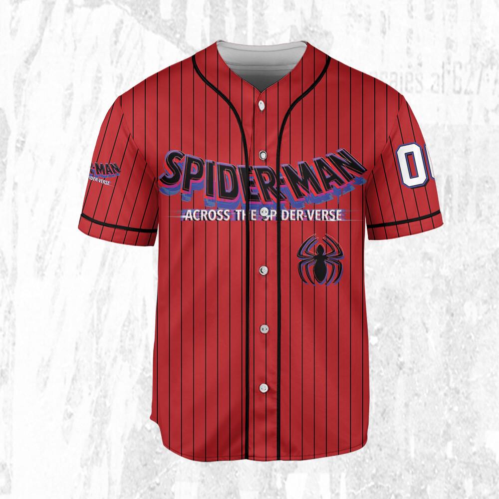 Personalize Spider Man Across The Spider-Verse Peter Parker, Superhero Jersey Team, Spider-Man Baseball Team, Disney Baseball Jersey