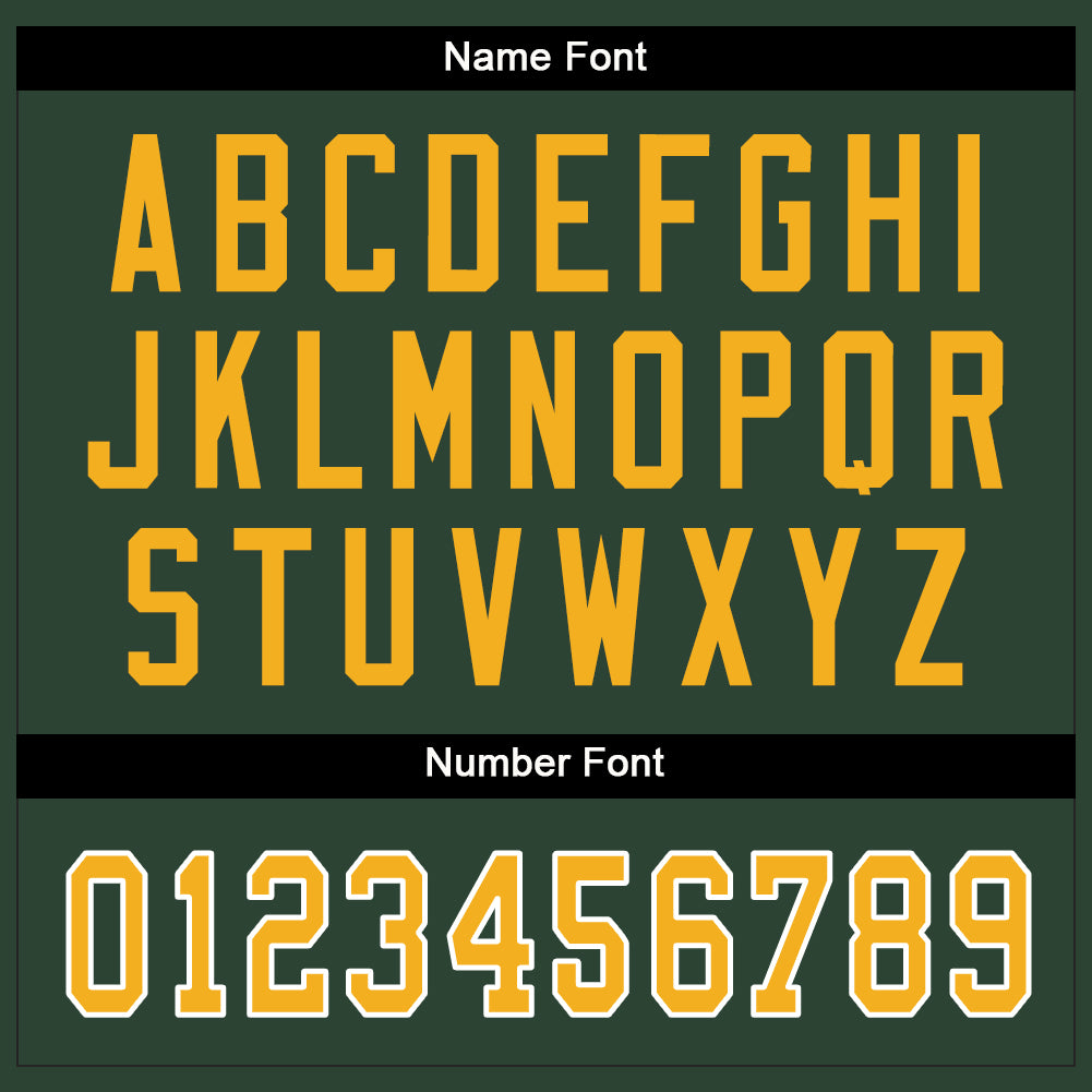 Custom Green Gold-White Mesh Split Fashion Football Jersey