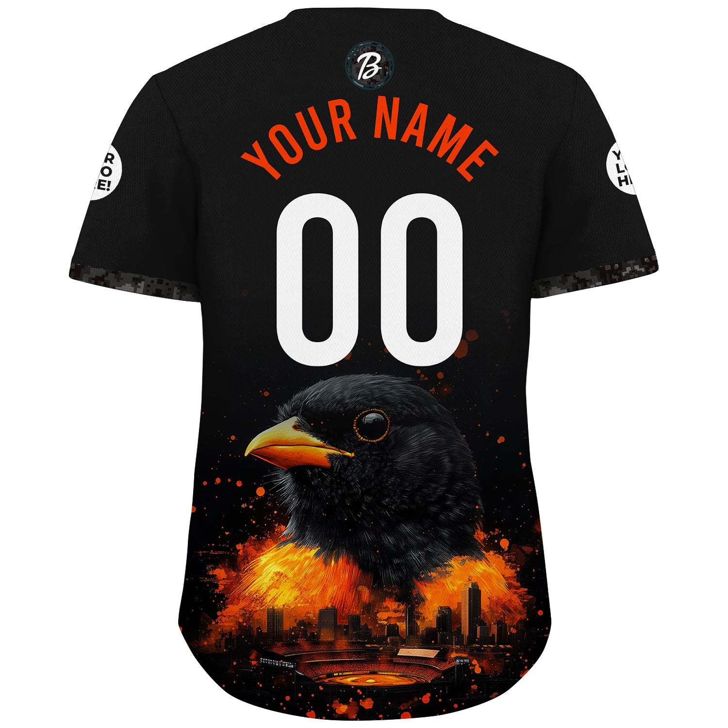 Baltimore City Skyline Oriole Baseball Custom Name Baseball Jerseys For Men & Women