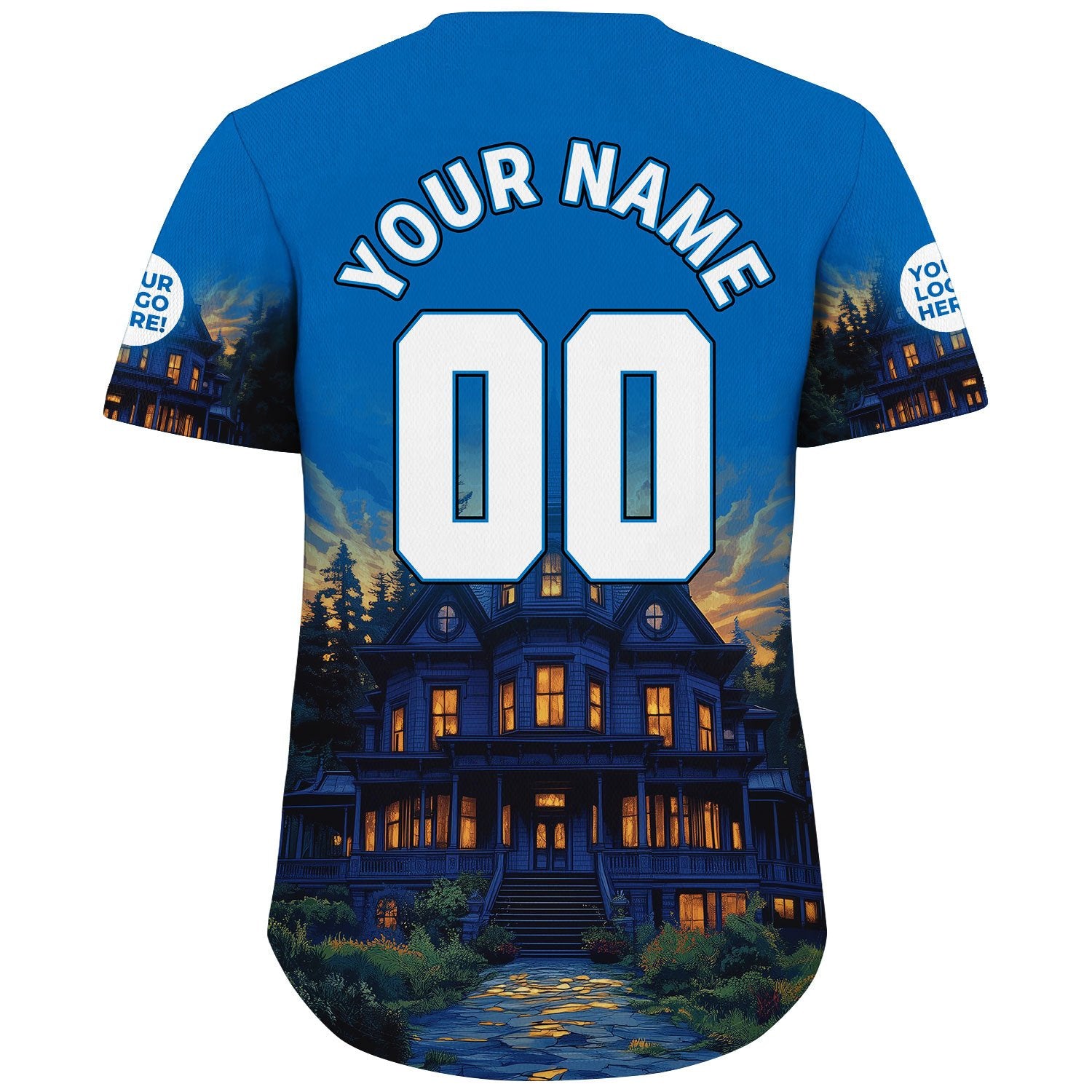White Blue San Jose Winchester Mystery House Start Of Night Custom Name Baseball Jerseys For Men & Women